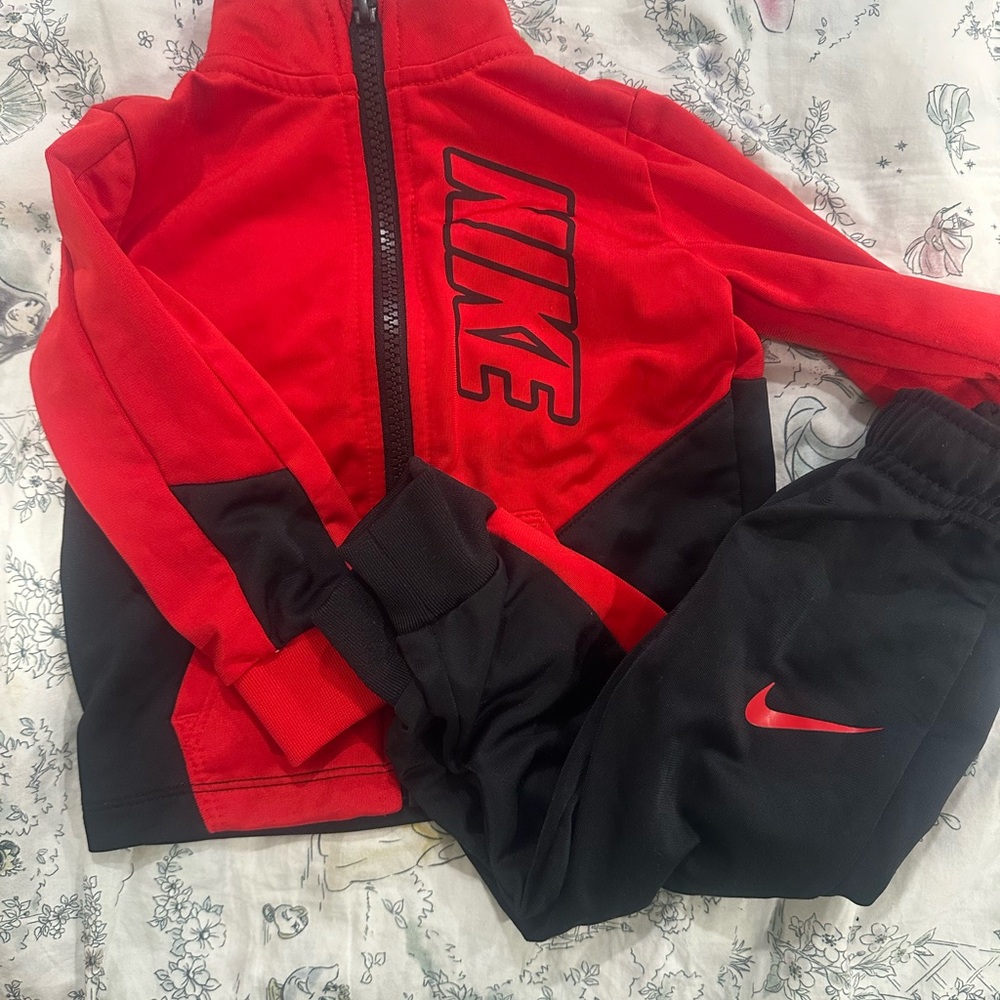 Nike Red and Black Infant Zip Jacket
